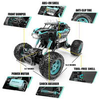 CROBOLL 1:12 Velká RC auta s funkcí zvedání, 2,4GHz 20km/h auto na dálkové ovládání, dárky pro chlapce 3 4 5 6 7 8, RC monster t